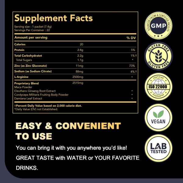 Notas de pureza en etiqueta de producto