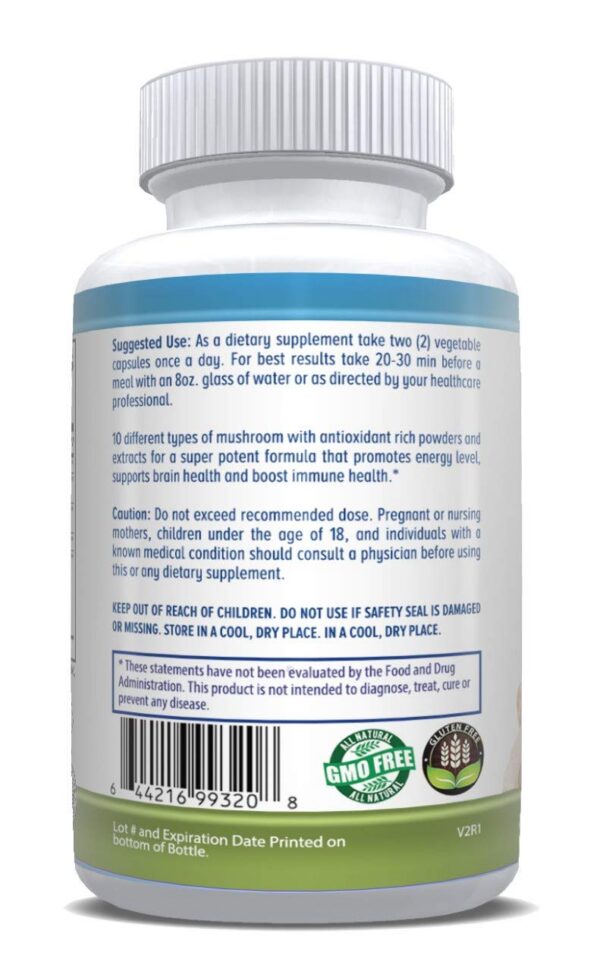 Daily Health Complejo de Mezcla de 10 Hongos 60 cápsulas