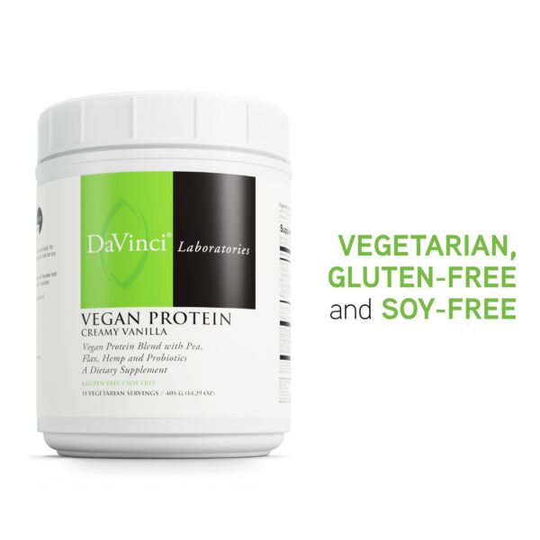 Polvo de DaVinci Labs Vegan Protein en cucharada