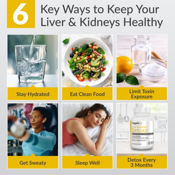 Desintoxicación natural para hígado y riñón Organixx