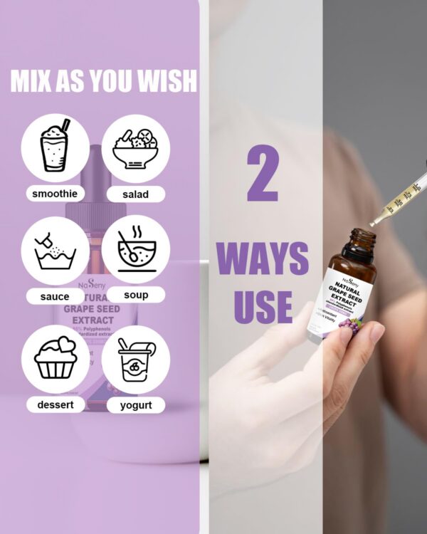 Detalle botella NaSeny gotas extracto semilla de uva