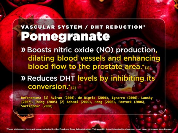 Detalle caja Biotest P-Well apoyo próstata con frutas antioxidantes