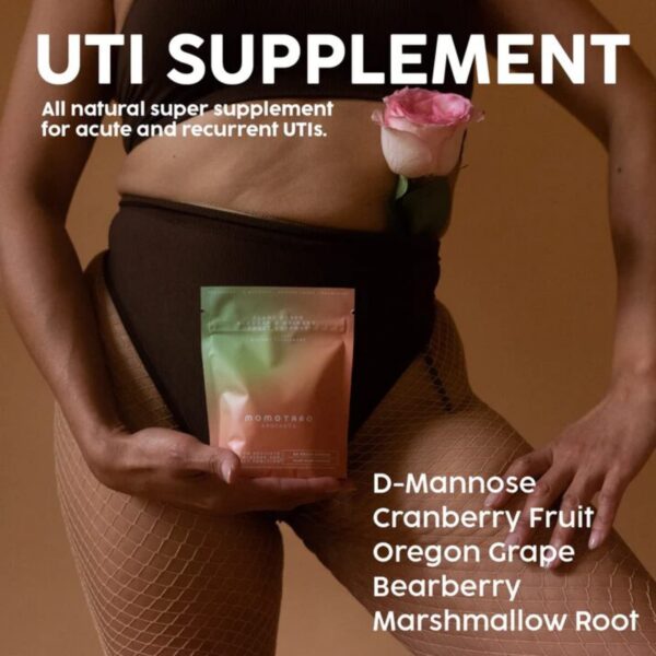 Detalle caja lateral suplemento urinario MOMOTARO APOTHECA