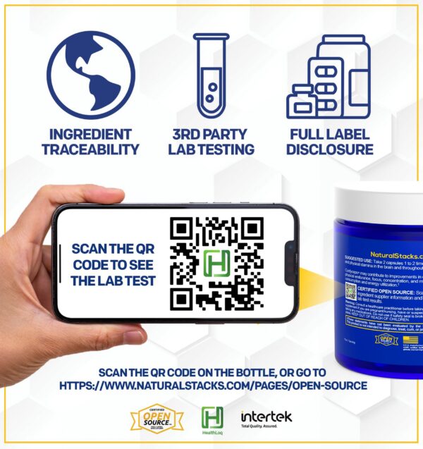 Detalle cápsulas cordyceps y yerba mate Natural Stacks