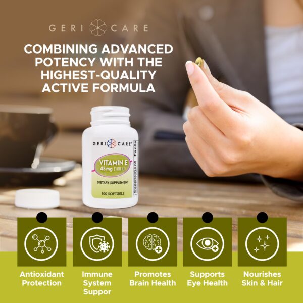 Detalle cápsulas GeriCare vitamina e alta potencia