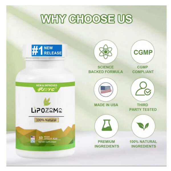 Detalle cápsulas Lipo-zeme BHB fórmula suplemento natural