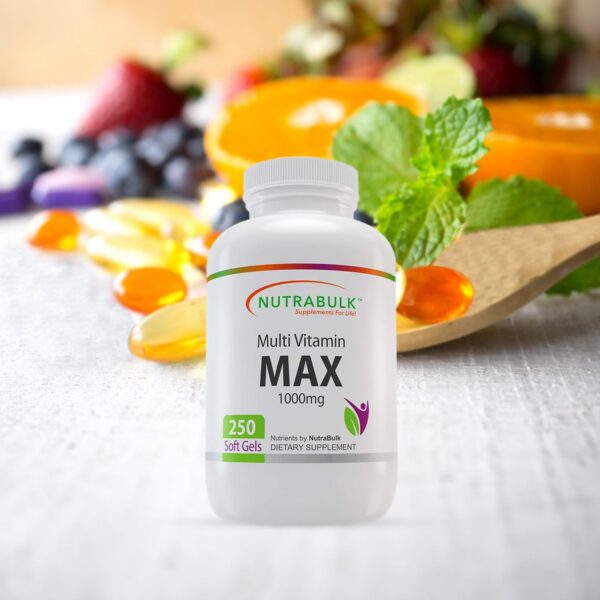 Detalle cápsulas NutraBulk Multi-Vitamin MAX 250 unidades