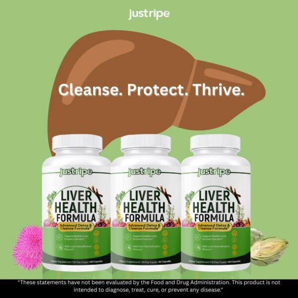 Detalle cápsulas suplemento hepático Just Ripe Nutrition