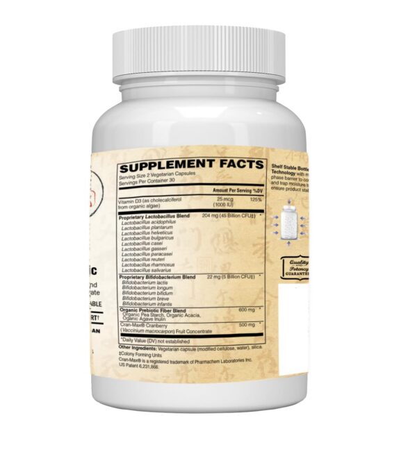 Detalle cápsulas suplemento urinario Zen con 50 mil millones UFC