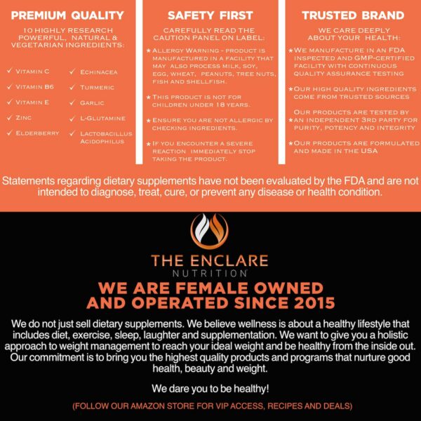 Version 1.0.0 Detalle cápsulas THE ENCLARE NUTRITION suplemento 10 en 1