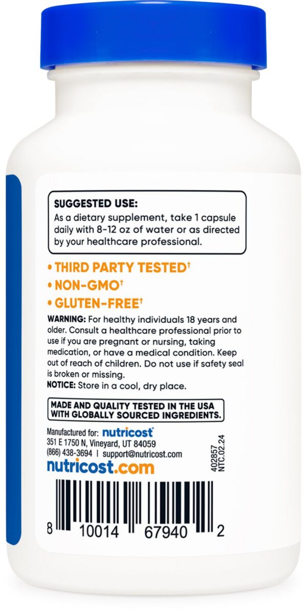 Version 1.0.0 Detalle cápsulas vegetarianas probiótico Nutricost