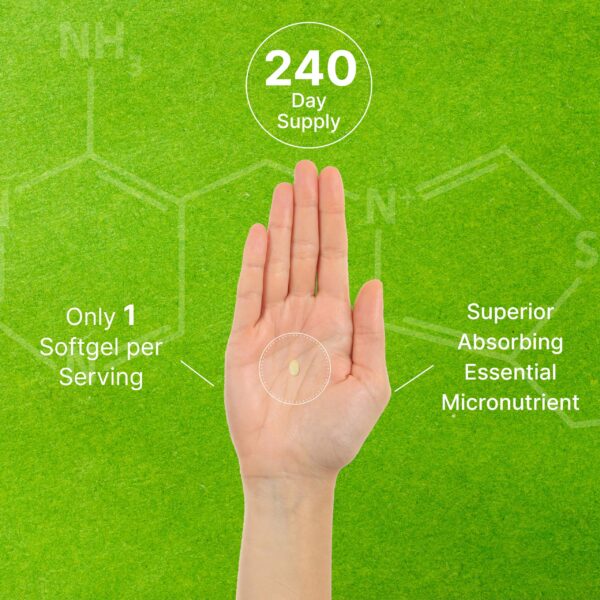 Detalle cápsulas vitamina K2 MK-7 con aceite de coco