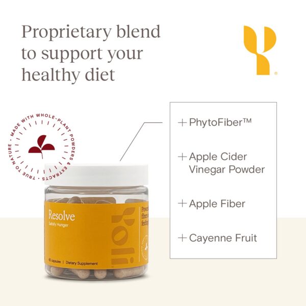 Detalle cápsulas Yoli Resolve PhytoFiber textura y color