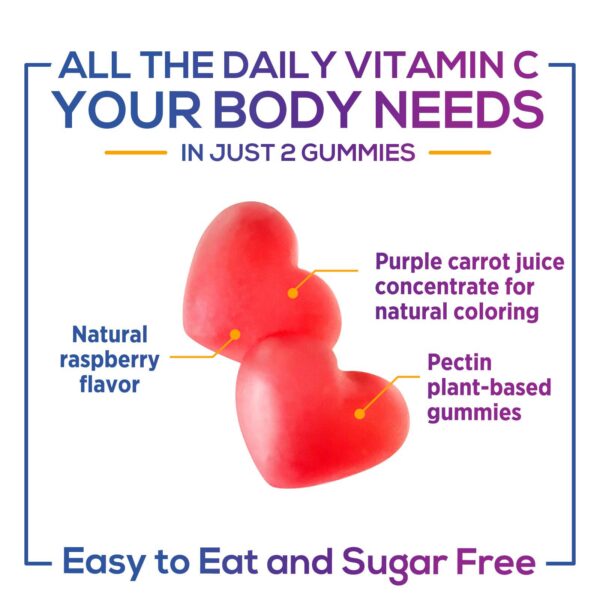 Detalle empaque gominolas vitamina c sin azúcar