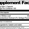 Detalle del envase de extracto de ginkgo biloba TerraVita 100 cápsulas