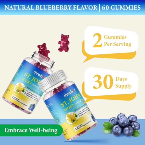 detalle envase gomitas moradas duwhot hierba de san juan