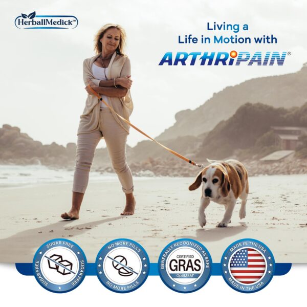 Detalle del envase lateral de Arthripain suplemento articular