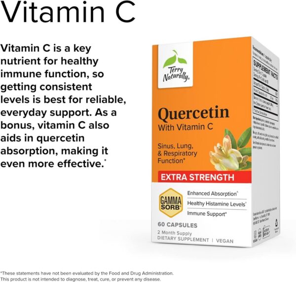 Detalle envase Terry Naturally Quercetina Vitamina C