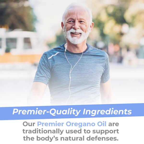 Detalle de etiqueta del aceite de orégano Premier