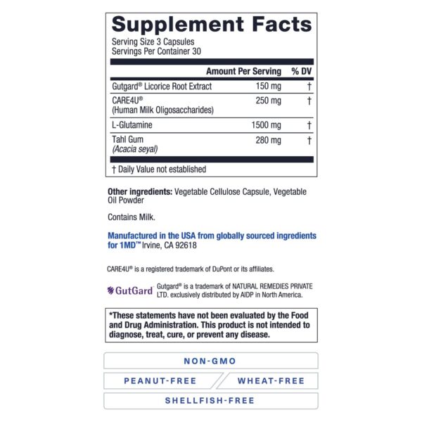 Parte posterior de la caja GutMD