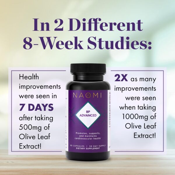 Detalle etiqueta producto NAOMI BP Advanced ingredientes cardiovasculares naturales