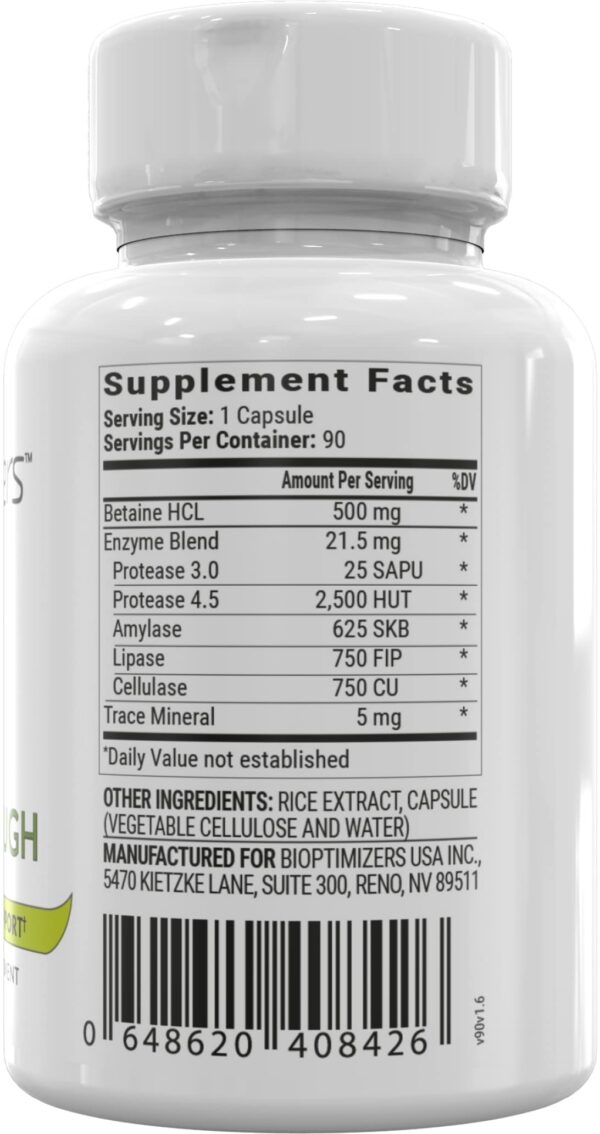 Detalle etiqueta P3-OM suplemento probiótico BiOptimizers