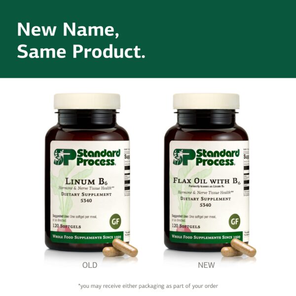 Detalle etiqueta Standard Process Linum B6 120 softgels