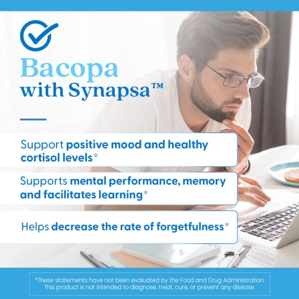 Detalle etiqueta suplementaria Doctors Best Bacopa Synapsa