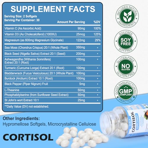 Detalle etiqueta suplemento cortisol SCOLA