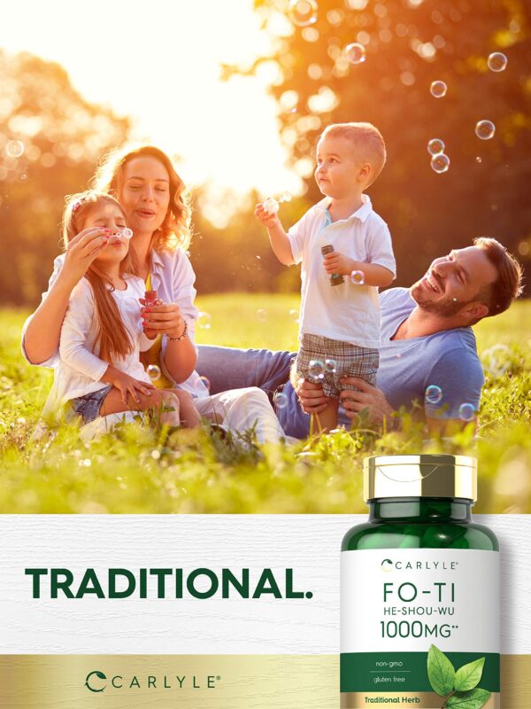 Version 1.0.0 Detalle etiqueta suplemento Fo-Ti Carlyle 180 cápsulas