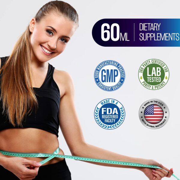 Detalle etiqueta suplemento gotas manga africano OLIBELA