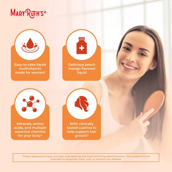 Version 1.0.0 MaryRuth Organics multivitamínico líquido para salud piel y cabello mujeres