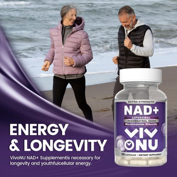 Detalle etiqueta VivoNu suplemento NAD+ liposomal