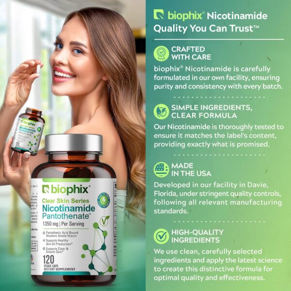 Detalle frasco biophix B-3 nicotinamida pantotenato