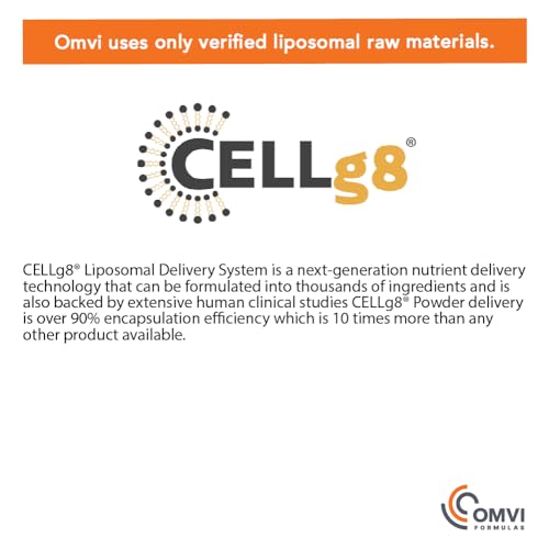 Detalle frasco cápsulas vitamina c liposomal Omvi