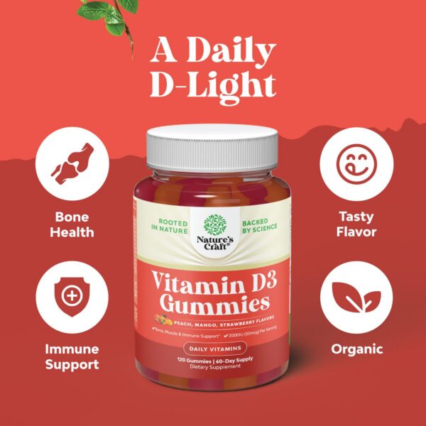 Detalle frasco gomitas multivitamínicas Natures Craft