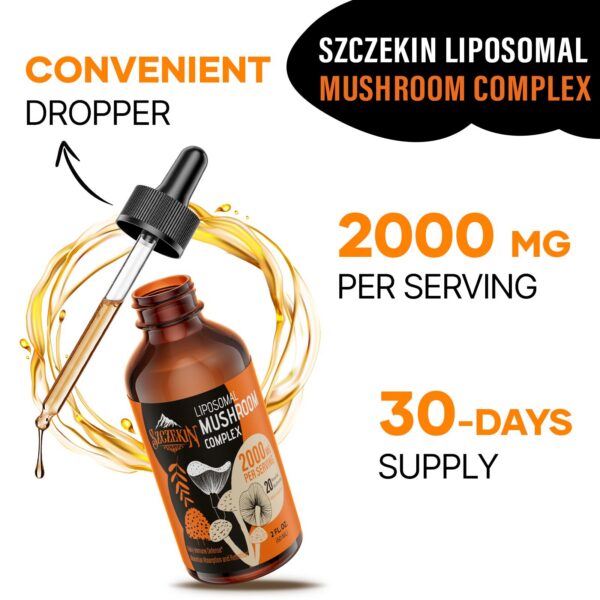 Gotas liposomales sin gluten con mezcla premium de hongos