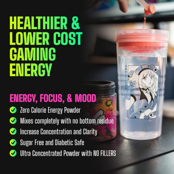 Gamer Supps GG Energy Guacamole polvo sin azúcar para energía duradera
