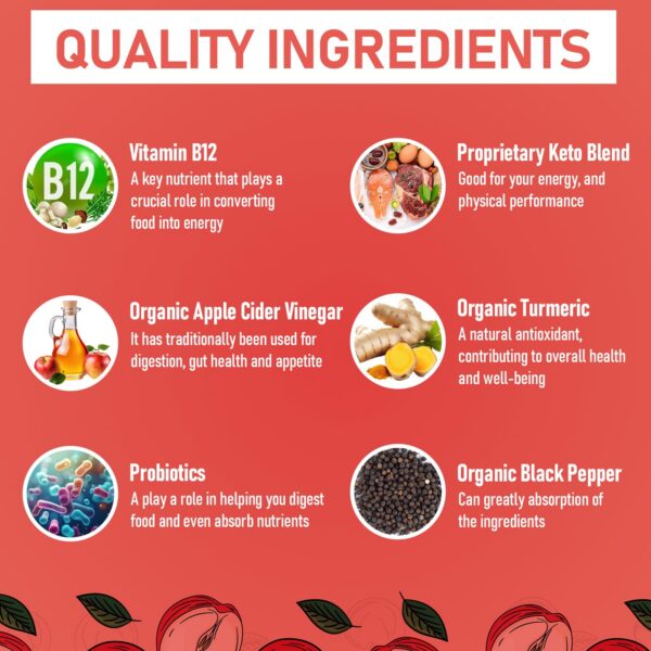 Detalle de gomitas acv para dieta keto y salud intestinal