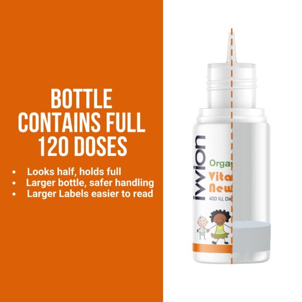Detalle gotero de gotas vitamina d3 para niños vegano orgánico