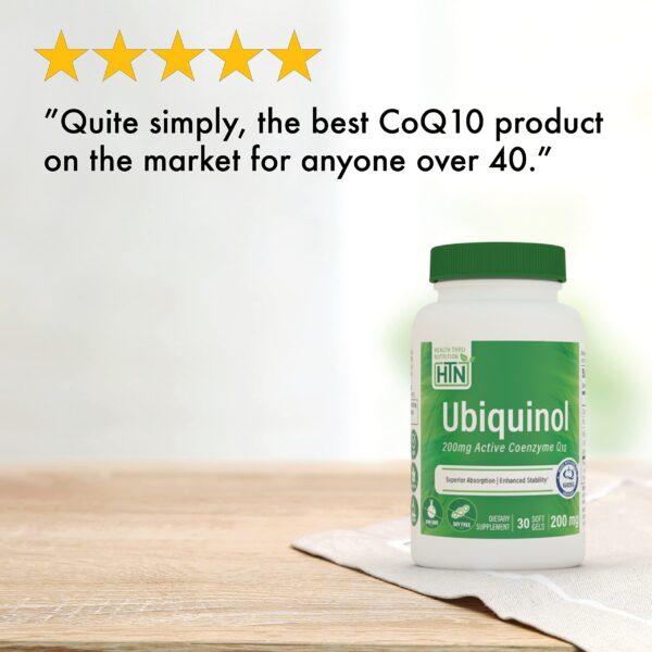 Detalle Health Thru Nutrition Ubiquinol caja y frasco