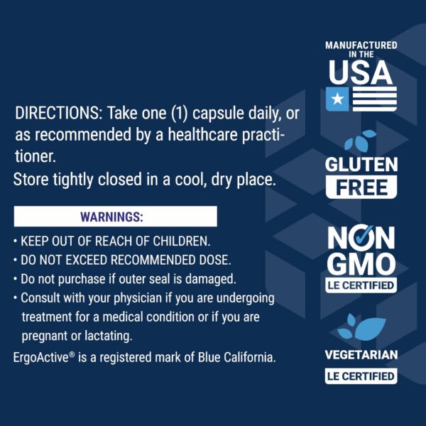 Detalle ingredientes Life Extension Essential Youth L-Ergothioneine