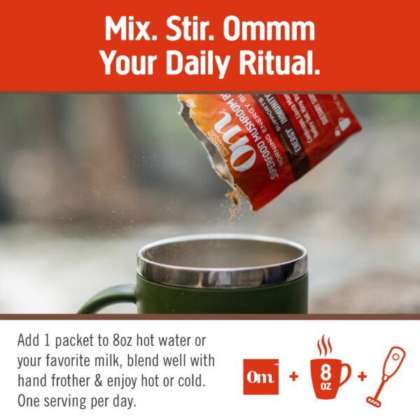 Detalle ingredientes Om Mushroom Superfood mezla sin cafeína