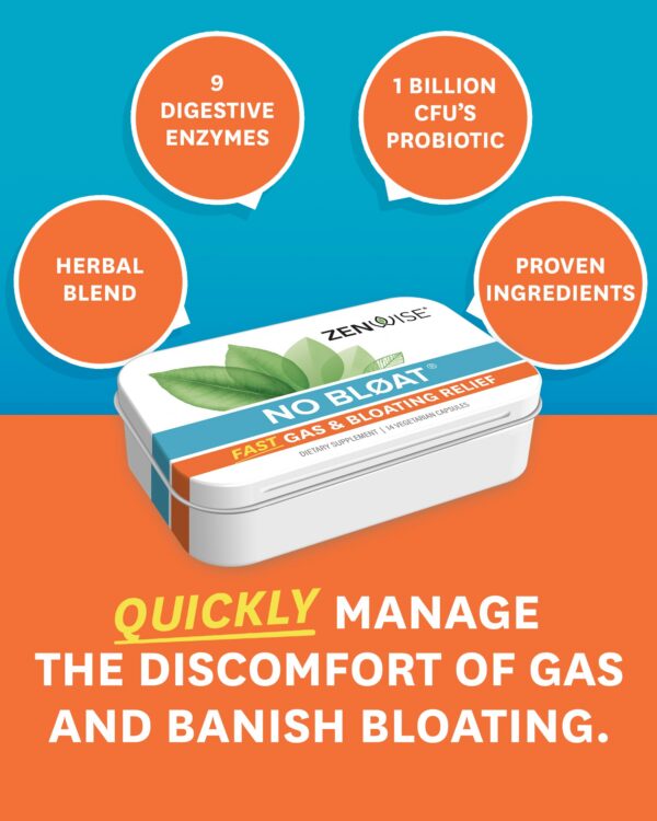 Detalle de ingredientes orgánicos en probióticos NO Bloat