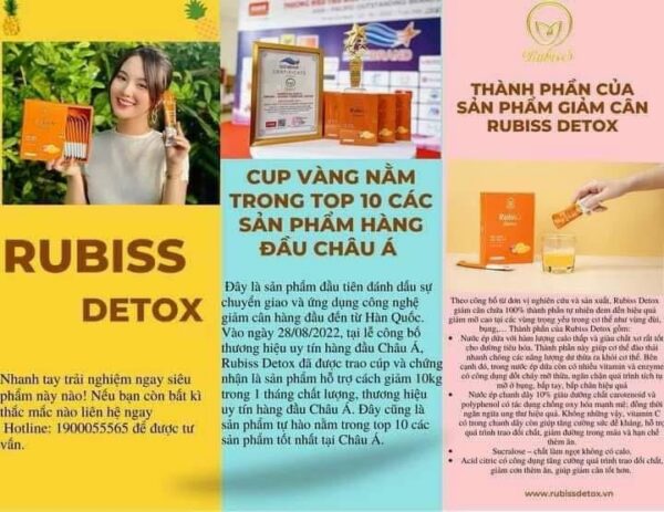 Detalle de jugo Rubiss Detox en paquete individual