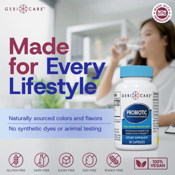 Probióticos no GMO 500 mg Saccharomyces boulardii para salud intestinal