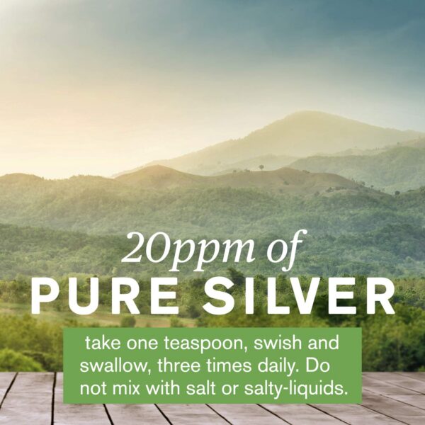 Detalle cercano del producto plata coloidal Nature's Sunshine