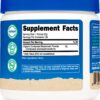 Detalle de suplemento en polvo Cordyceps certificado y orgánico
