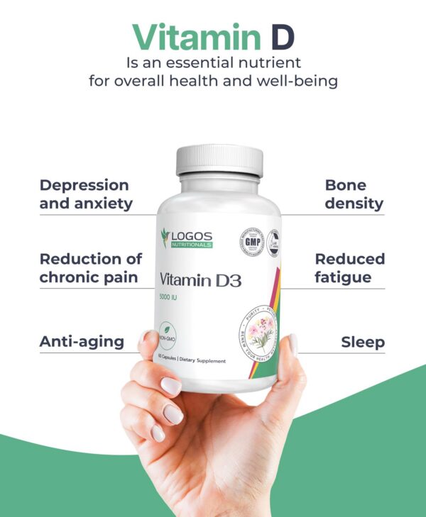 detalle suplemento vitamina d3 logos nutritionals paquete