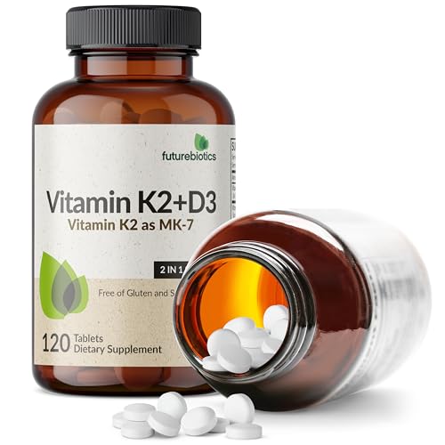 Detalle de tabletas Futurebiotics Vitamina K2 D3